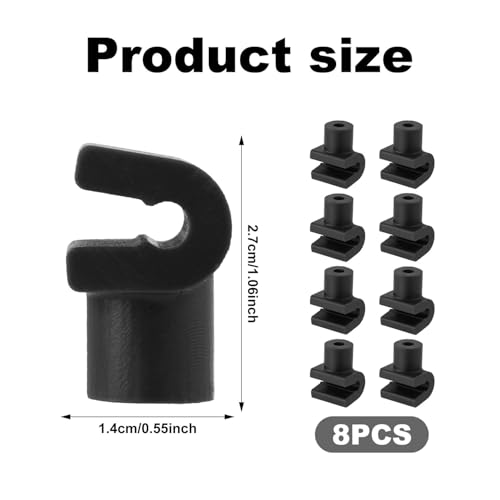 Image of 8pcs Snap Handle Connector for Rev-A-Shelf Trash Cans, Black Trash Can Lock Replacement Trash Can Snap Connector Compatible with Rev-A-Shelf Trash Can & Kitchen Cabinet Organizer for Pots