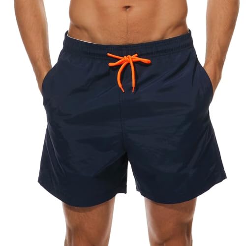Men Swim Trunks Board Shorts with Mesh Lining Bathing Suits for Beach Swimwear Swimming