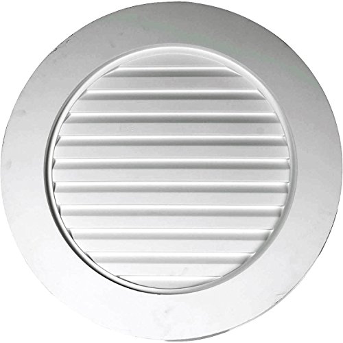 Ekena Millwork GVRO27D 27-Inch W x 27-Inch H x 1 5/8-Inch P Plain Round Gable Vent Louver, Decorative