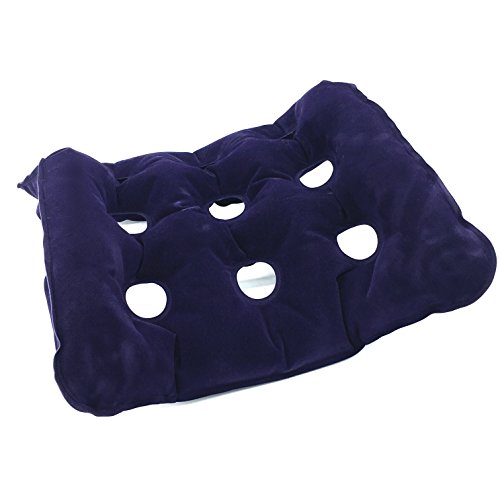 Silfrae Air Inflatable Seat Cushion, Ideal Design for Wheelchair, Office, All Day use, Perfect for Travel use, Heat Sealed Construction for Durability and Stability. (Purple, 18.5''x 18.5'')