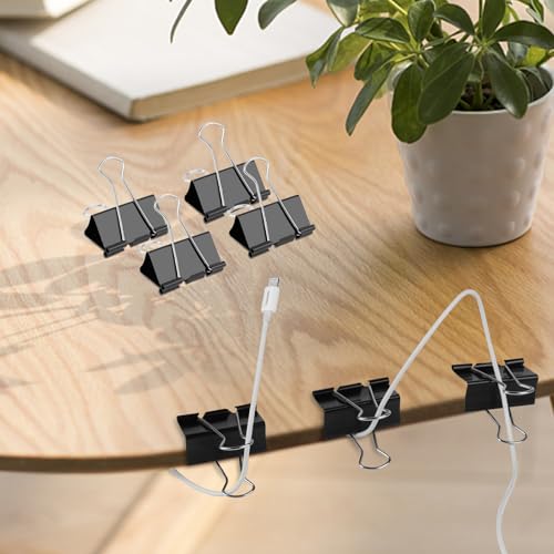 Image of Ufmarine 72 Pcs Large Binder Clips 1.6 inch Length, Big Paper Clips for Office