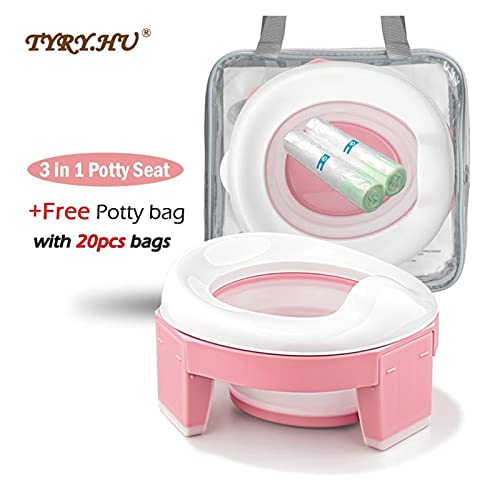 JYDZSW Kids Potty Pot Draagbare Siliconen Training Seat 3in1 Multifunctionele Reizen Toilet Seat Opvouwbare Kinderen… - Afbeelding 6
