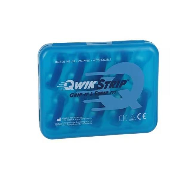 QSDS-M Abrasive Dental Strips Medium Blue Double Sided 10/Pk