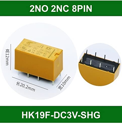 Relé 8 pines HK19F-DC3V-SHG interruptor electromecánico 125VAC 2A 2