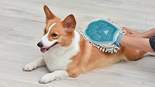 BioSilk-Soft-Dog-Grooming-Tools-Machine-Washable-Dog-Grooming-Gloves-Dog-Drying-Mitt-Absorbent-Shammy-Drying-Towel-for-Dogs-Pet-Grooming-Towel-Pet-Grooming-Supplies-for-Dogs