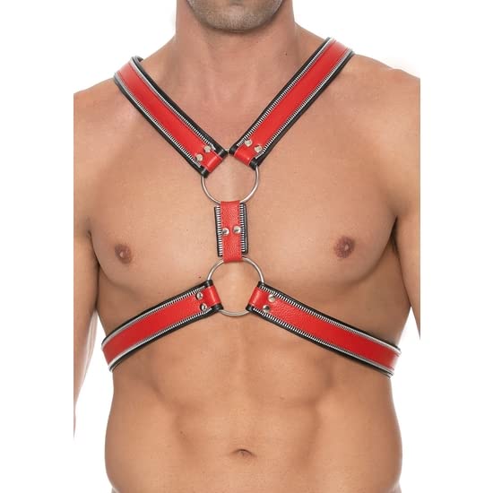 Harnais écossais Z Series noir et rouge pour vos soirées à thème