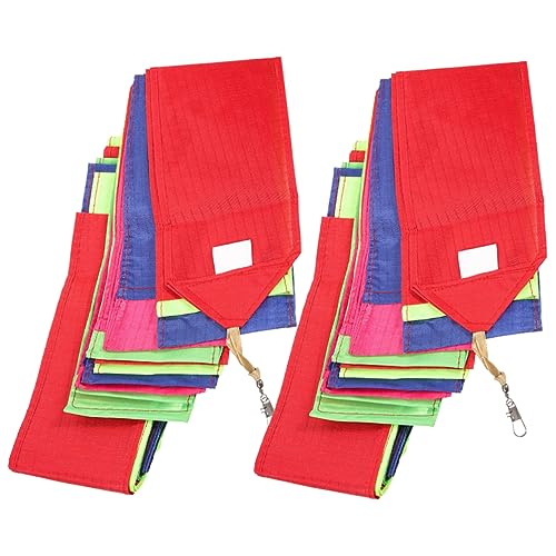 BRIGHTFUFU 2 Pack Kite Tail Streamers 15m Long Rainbow Hand Kite Tail Accessories