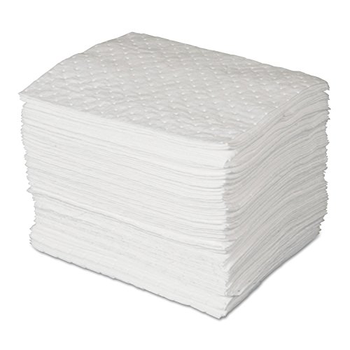 Brady USA SPC300 Brady 15 X 19 SPC White 1-Ply Meltblown Polypropylene Dimpled Perforated Medium Weight Sorbent Pad, Plastic, 1