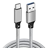 USB C to USBケーブル (1m/グレー/10Gbpsデータ転送) USB-C & USB-A 3.2(Gen2) ケーブル 60W 20V/3A USB A to USB Cケーブル Xperia/Galaxy/LG/iPad Pro/Galaxy S10 / S10+ / S9 / S9+/ MacBook/MacBook Air (2018)、その他USB-C機器対応