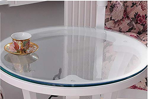 Nappe ronde transparente pour table basse et repas de restaurant en famille