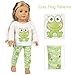 Ecore Fun 2 Sets 16-18 Inch Doll Clothes Pajamas Outfits for 18 Inch Girl Doll - 2 Pcs Tops + 2 Pcs Pants