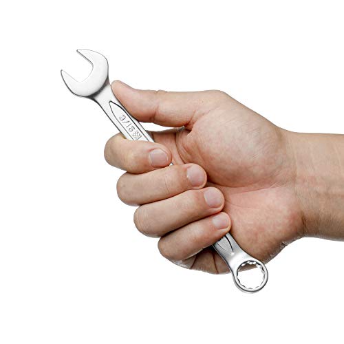 Image of Jetech 9 /16 inch Combination Wrench, SAE 12-Point Chrome Vanadium Steel Spanner, Industrial Grade with 15-Degree Offset, Sand Blasted Finish, Heat-Treated Forged Tool