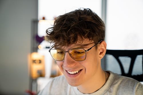 Image of PC Accessory: GUNNAR x Clix Computer and gaming glasses, Clix Gaming Goggles Gunmetal Stone Amber for PC
