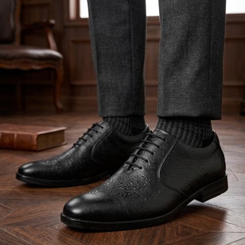Image of Leatherful Formal Lace-up Derby Shoes for Men | Full Grain Leather | Office, Party, All Occassion | Genuine Leather | Smart Casual YKDB040