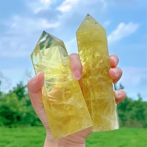 Piedra de citrino hexagonal de 9-10 cm como regalo de inauguración 4
