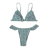 ZGNB Bikini Damen Set Women’S Bikini Set Bikini Damen Sexy Push Up Bikini Push Up Tankini Damen wasserlöslicher Bikini Bikini gr 40 Grün#A7 Rosa