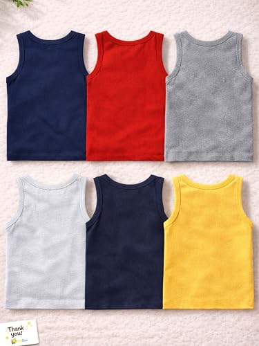 Image of Kidbee Boys & Girls Cotton Baniyan /Vest /Sando (Pack of 6)
