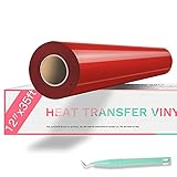 HTVRONT Heat Transfer Vinyl Red HTV Viny...