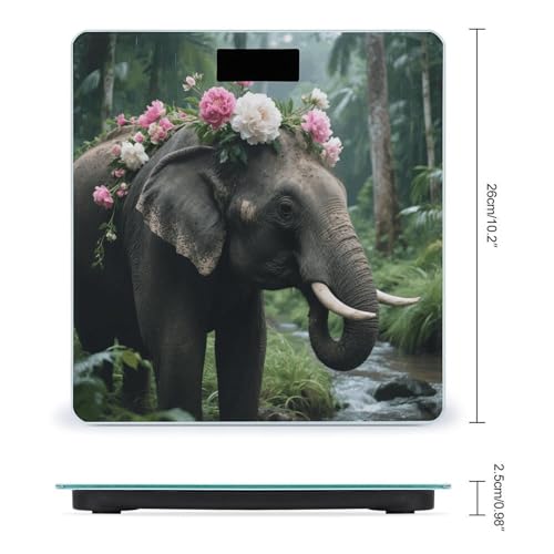 Báscula digital para baño con pantalla LCD y vidrio templado miniatura 2