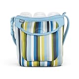 Built Bottle Buddy Three Bottle Tote, in Baby Blue Stripe