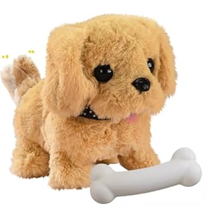 YOUYIKE Peluche Chien Interactif Jouet Enfant, Jouet en Peluche Chien Qui coure et aboie, Robot Animaux Interactifs pour Enfants 3 4 5 6+ Ans Filles Garçons Cadeau