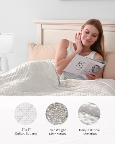 Image of Mr. Sandman Cooling Weighted Blanket for Adults, Queen Size 15 lbs, 60″x80″