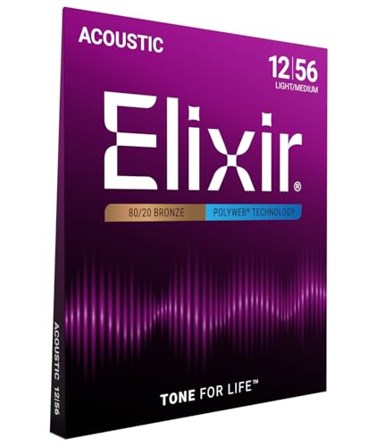 Image of Elixir Strings Acoustic Guitar Strings, 6-String, Light-Medium POLYWEB Coating
