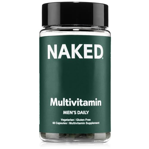 NAKED Menâ€™s Multi â€“ Daily Multivitamin for Men â€“ A, C, E, Selenium, Zinc, Fruit and Super Green Extracts and More to Boost Immune Support â€“ Gluten-Free and Vegetarian Daily Vitamins â€“ 60 Capsules