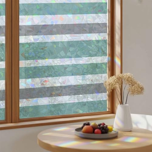 Vinilo para ventana privacidad Rainbow Green 19.6x39.3 pulg miniatura 4