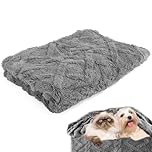 Neerow Dog Blanket Washable, 70 x 100 cm Fleece Cat Blanket, Soft Fluffy Puppy Pet Blankets for Medium Small Indoor Dogs Cats Sofa Bed (Grey)