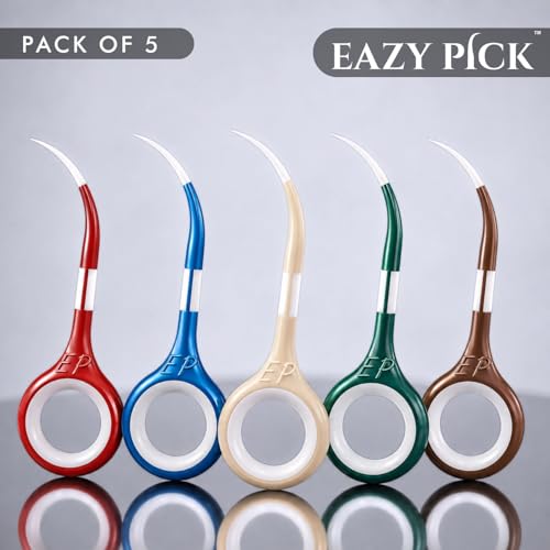 Image of EazyPick Interdental Toothpicks | Reusable Interdental Cleaner for Teeth Gaps | Alternative to Dental Floss | Suitable for Braces & Implants | Travel Oral Care (2 Pack, Vibrant)