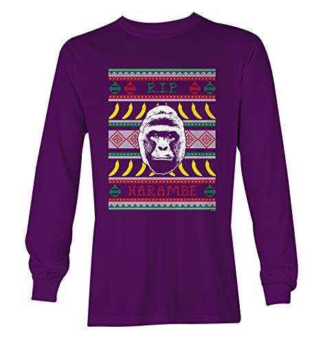 Rip Harambe Christmas Sweater - Never Forget Unisex Long Sleeve Shirt