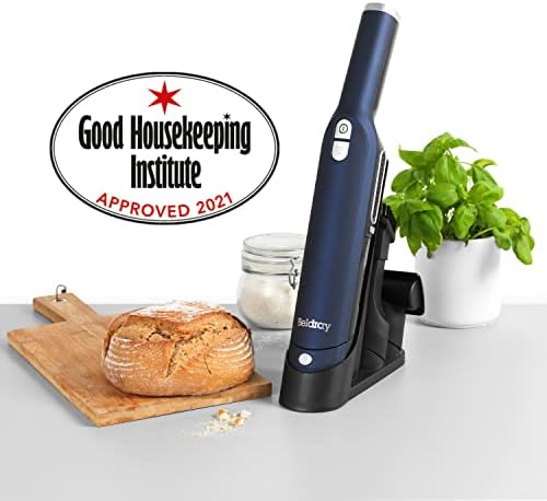 Beldray BEL01163 Revo Digital Rechargeable Lightweight Handheld Vacuum Cleaner with Brushless Motor Technology, Charging Base, HEPA, 11.1 V, Accessories Included, Soft-Touch Finish, Blue