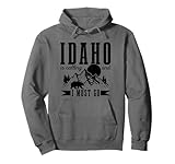 Idaho Is Calling & I Must Go Bear Mountains Vintage Gift Pullover Hoodie