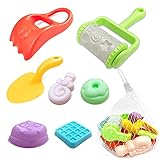 【Aprender jugando】 Los juguetes de playa tienen coloridos moldes de arena de animales marinos. Combinándolo con otros accesorios (como pequeños volquetes o palas pequeñas), los niños pueden explorar el mundo que les rodea en el arenero, desarrollando así su creatividad e imaginación, y fomentando su iniciativa.