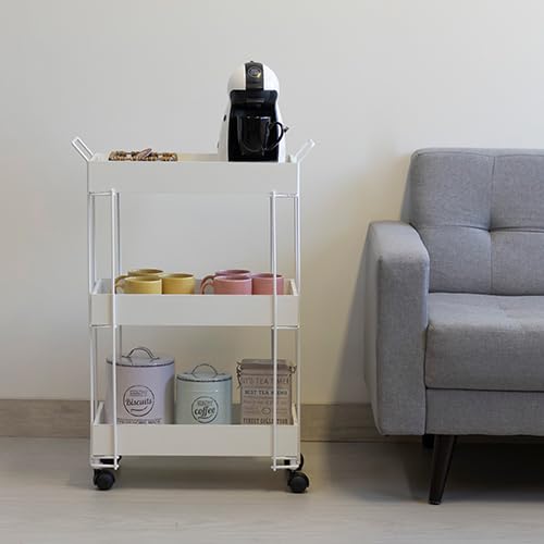 Carrinho Organizador Branco Multiuso Cozinha Bar Café Banheiro Salão cabeleireiro
