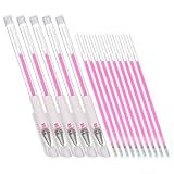 OKUMEYR Stylo de Marquage pour Tatouage sur Peau, Feutre Waterproof en Plastique Rose, Kit 15 Pièces pour Positionner Sourcils et Lèvres, Usage Professionnel et Féminin