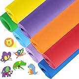 Fainne 8 Pcs Craft Foam Sheet Roll, 39''x13'' Colorful EVA Foam Sheet for Christmas Craft Classroom Bulletin Board Cutout Hanging Decor Wedding Favors DIY Projects(2 mm Thick,Bright Colors)