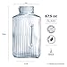 Luminarc Quadro 2-Liter Glass Pitcher with Lid, 67.5 Ounce, Clear/White