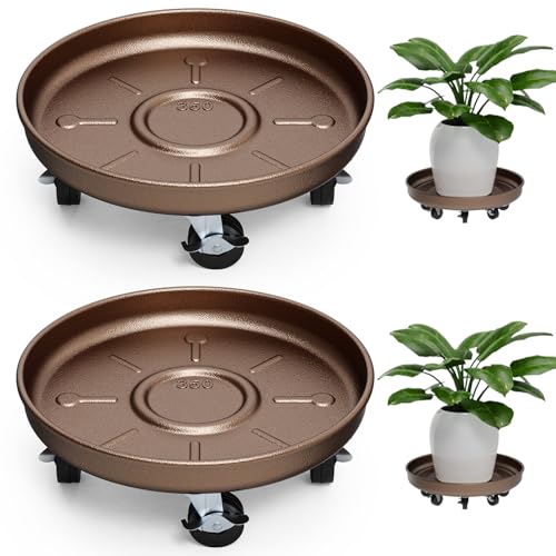 Parsagi Plant Saucer 13" Rolling Plant Caddy Rolling Plant Stand