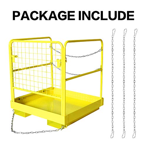 image for EBESTTECH 36x36 Inch Collapsible Forklift Safety Cage Work Platform Ae