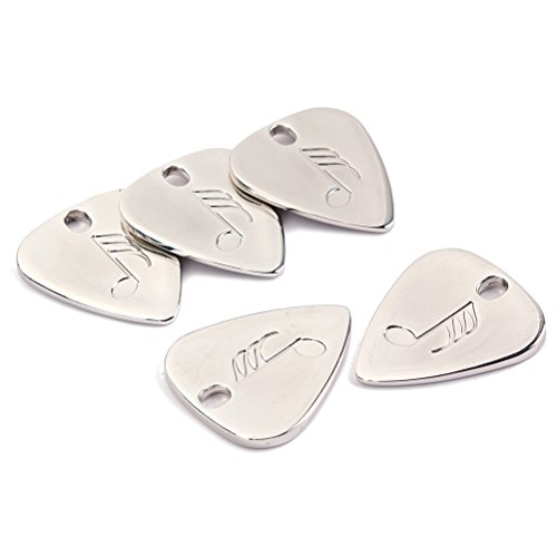 Healifty 5 médiators en métal Vintage pour Guitares acoustiques électriques Basses (Argent) - Les Beatles, Paul McCartney, John Lennon, RIngo Starr, George Harrison Healifty 5 médiators en métal Vintage pour Guitares acoustiques électriques Basses (Argent) – Image 8