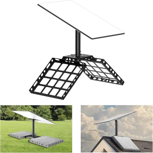360° Adjustable Roof Ridge Mount Kit for Starlink Gen 3/4/4X, No Drilling Aluminium Mounting, Compatible with V3/4/4x Standard Dish (Black)