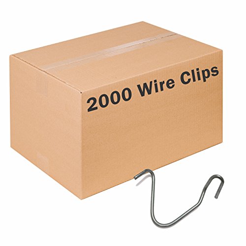 Zareba TPWC100 T-Post Wire Clips, 2000 Pack
