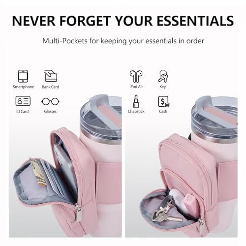Image of Pouch Bag for Stanley Cup, Fits Stanley Quencher 40 Oz, Bag Only, Pink