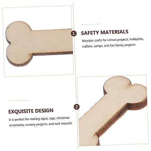 NUOBESTY 50 Stück Unfertige Hundeknochen Aus Holz Ideal Zum Bemalen Und Dekorieren Für DIY Projekte Basteln Und Holzhandwerk Perfekt Für Kreative Und Deko Ideen