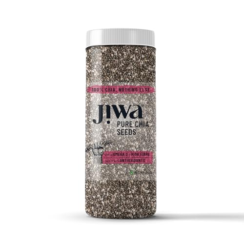Image of Jiwa Pure Chia Seeds| Raw & Unroasted | Rich in Omega 3, Antioxidants and High Fiber | Seeds For Eating | Superfood | 200 g (Pack of 3)