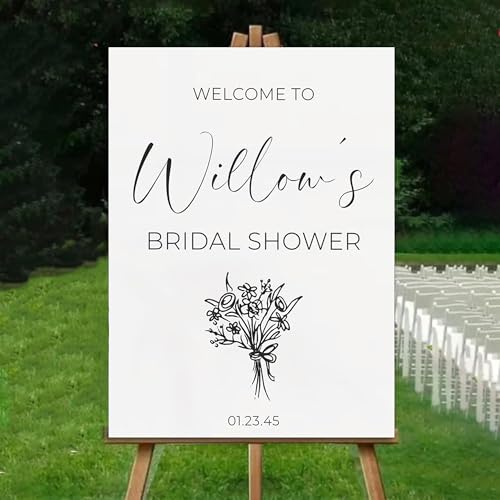 Personalized Bridal Celebration Entrance Yard Sign - Custom Minimalist Boho