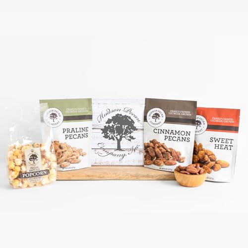 Image of HUDSON PECAN COMPANY Sweet Treats Gift Box: Gourmet Pecan Snack Assortment