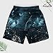 Men & Boys Classic Fit Swim Trunks for Beach Gym Sport Quick Dry Drawstring Basic Board Shorts with Pockets, Underwear Chicago City Tornado Storm Weather Art Fashion Cargo Short